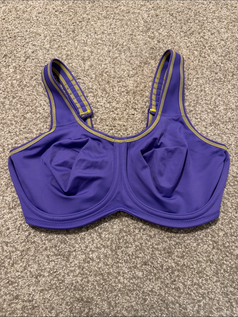 Wacoal Purple Underwire Sports Bra with Contrast Trim